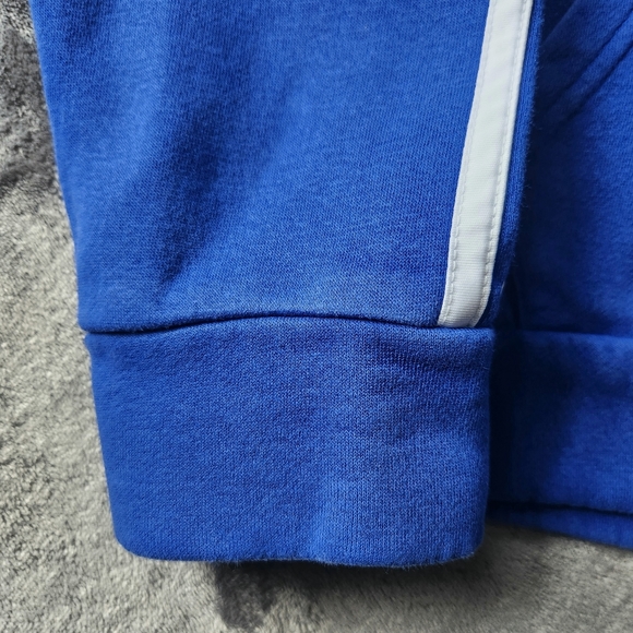 Adidas Men's Essential 3 Stripe Pullover Hoodie, Color: Blue, Size: M - Picture 6 of 9